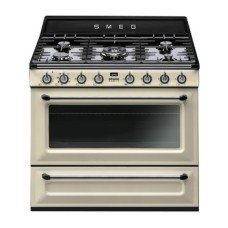 Cooker Dual Fuel Traditional Single Cavity Gas Hob 900 mm Smeg Victoria TR90P1 - Cream