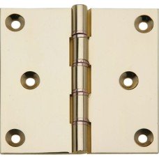 Projection Butt Hinge DPBW 75 x 75 mm Brass 11 mm Ø knuckle Polished