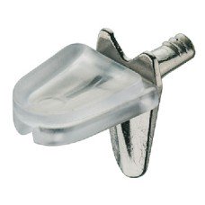 Shelf Support Plug in for Ø 3 mm Hole Zinc alloy with plastic support Nickel plated