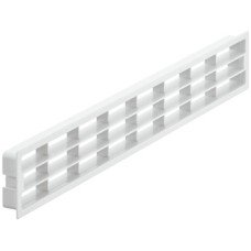 Ventilation Grille Plastic with Fixing Clips and with Louvres Over 200 cm² ventilation area White finish length 458 mm