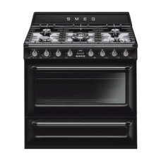 Cooker Dual Fuel Traditional Single Cavity Gas Hob 900 mm Smeg Victoria TR90BL9 - Black enamel