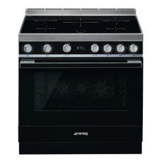 Range Cooker Induction Pyrolytic Multifunctional Single Cavity 900 mm Smeg Portofino CPF9IPBL - Black