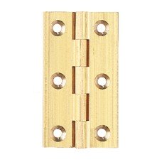Broad Style Hinge 38 x 22 mm Brass With brass pin Self colour