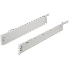 Metal Drawer Sides Single Walled 86 mm High Silver Häfele Complete with self closing runners with nylon rollers Installed length 300 mm silver