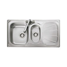 Sink 1.5 Bowl and Drainer Rangemaster Baltimore BL9502 Stainless steel sink top mount Reversible drainer Sink 1.5 Bowl and Drainer Rangemaster Baltimore BL9502 Stainless steel sink top mount Reversible drainer