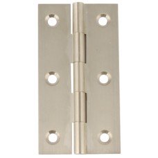 Butt Hinge 76 x 40 mm Brass With fixed brass pin Polished brass