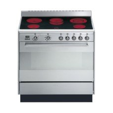 Cooker with Multifunction Oven Electric Ceramic 900 mm Smeg Concert SUK91CMX9 - Stainless steel