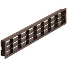 Ventilation Grille Plastic with Fixing Clips and with Louvres Over 200 cm² ventilation area Brown finish length 458 mm