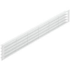 Ventilation Grille for Recess Mounting 570 x 57 mm Ventilation area 200 cm2 recessed length 540 mm white RAL 9010