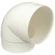 Connector Round Pipe 90° Flame Retardant White System 5