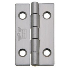 Butt Hinge Unwashered 62 x 38 mm Stainless Steel With stainless steel fixed spun pin Polished