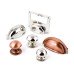 Cup Pull Handle Brass Fixing Centres 76 mm Cotswold Brushed copper finish