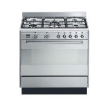 Cooker with Multifunction Oven Gas Hob 900 mm Smeg Concert SUK91MFX9 - Stainless steel