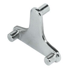 Shelf Clamp Support Plug in for Wooden Shelves 16-22 mm Thick and Ø 5 mm Holes Steel Nickel plated