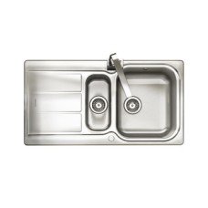 Sink 1.5 Bowl and Drainer Rangemaster Glendale GL9501 Stainless steel sink top mount Reversible drainer Sink 1.5 Bowl and Drainer Rangemaster Glendale GL9501 Stainless steel sink top mount Reversible drainer