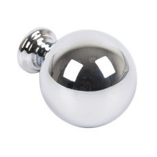 Knob with Backplate Zinc Alloy Ø 30 mm Odessa Polished chrome