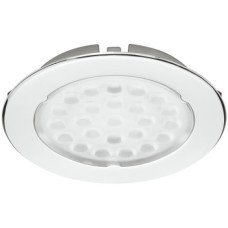 LED Downlight 12 V Ø 68 mm Rated IP20 Loox Compatible LED Metris Energy efficiency class: A Chrome coloured finish cool white 4500 K