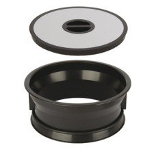 Worktop Waste Bin for Mounting in Ø 276 mm Hole Bin Bag Holder Black plastic