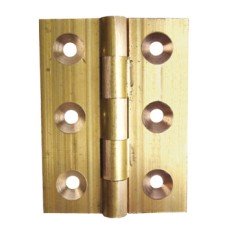 Butt Hinge Heavy Gauge 51 x 38 mm Brass With brass pin Polished