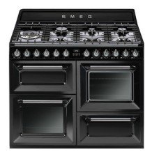 Cooker Dual Fuel Traditional Four Cavity Gas Hob 1100 mm Smeg Victoria TR4110BL1 - Black