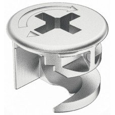 Connector Housing with Rim Minifix 12 For wood thickness from 12 mm dim. A: 6.0 mm drilling depth x 9.5<sup>+0.2</sup> mm bright
