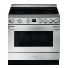 Range Cooker Induction Pyrolytic Multifunctional Single Cavity 900 mm Smeg Portofino CPF9IPX - Stainless steel