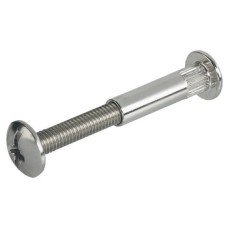 Connecting Screw 2-Piece with Sleeve and with Combi Slot M6 Thread for through-hole Ø 8 mm For wood thickness 65-76 mm length 50 mm