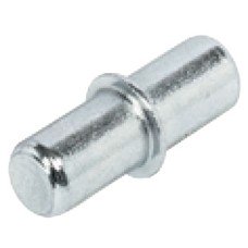 Shelf Support Plug in with Collar for Wooden Shelves and Ø 5 mm Hole Steel Galvanized