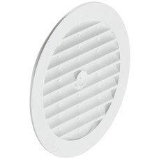 Ventilation Grille for Recess Mounting with Flanged Rim Ø 123 mm Plastic Round Ventilation area 50 cm2 white