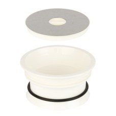 Worktop Waste Bin for Mounting in Ø 168 mm Hole Small Bin Bag Holder White plastic