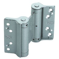 Spring Hinge Double Action 75 x 66 mm Steel Silver lacquered