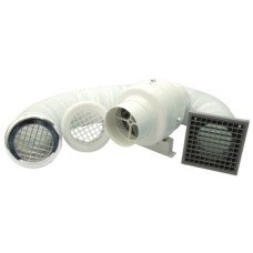 Extractor Fan Set Centrifugal In-Line Fan Set Extracts up to 110 m3/hour 31 litres per second In-line fan set