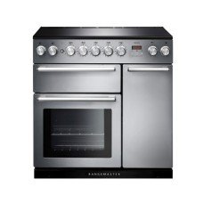 Range Cooker Electric Induction 900 mm Rangemaster Nexus 90 Stainless steel finish chrome trim