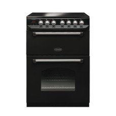 Range Cooker Electric Ceramic 600 mm Rangemaster Classic 60 CLA60ECBL/C - Black finish chrome trim