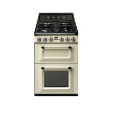 Cooker Dual Fuel Traditional Two Cavity Gas Hob 600mm Smeg Victoria TR62P - Cream enamel