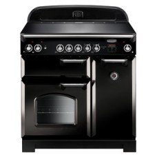 Range Cooker Electric Ceramic 900 mm Rangemaster Classic 90 CLA90ECBL/C - Black finish chrome trim