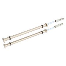 Shelf Support Set Wall Fixing for Wooden or Glass 220 mm Deep Shelves Matt chrome plated