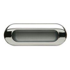 Inset Handle Zinc Alloy Fixing Centres 96 mm Rhin Polished chrome aluminium coloured inside