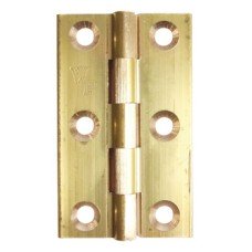 Butt Hinge Heavy Gauge 64 x 38 mm Brass With brass pin Polished