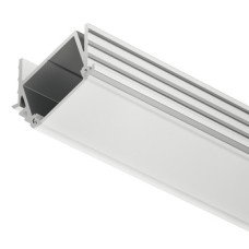 Aluminium Profile for Recess Mounting Angled 11 mm Depth Loox 1192 To suit Loox LED flexible strip lights With milky cover angled mounting