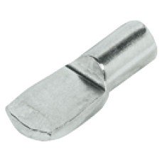 Shelf Support Plug in for Wooden Shelves and Ø 5 mm Hole Spoon Shaped for wooden shelves Brass plated