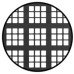 Ventilation Grille with Square Holes Square with square holes Ventilation area 255.5 cm2 length 1000 mm  max. installation dims.985 x 85 mm matt silver F1