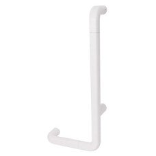 Grab Rail L-Shaped Programma Cap Range PBA Dim. A fixing c/c 220-400 mm dim. B fixing c/c 520-1160 mm Dim A. 400 mm x Dim B. 1160 mm left hand white finish