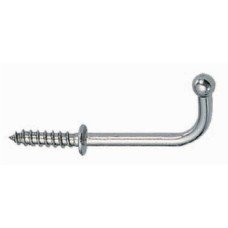 Wire Hook Stainless Steel 22 x 14 mm 11 mm thread length Polished stainless steel finish
