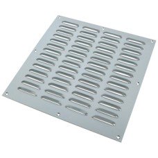 Ventilation Grille Louvre Type 305 x 305 mm Surface Mounting Brass Width x height: 305 x 305 mm satin anodised aluminium