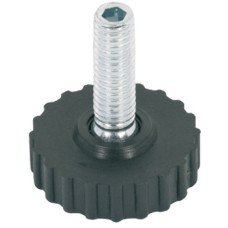 Base Leveller with Ball Joint and M8 x 22 mm Threaded Bolt Plastic Plastic plate Ø 25 mm base height 10 mm