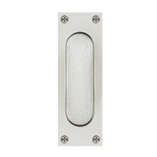 Pull Handle Flush Square Corners Stainless Steel Startec Length 120 mm stainless steel for wooden sliding doors Satin
