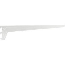 Flange Bracket Length 150-600 mm Shoptec Shopfitting System For hooking into shelf system columns or wall channels Silver coloured RAL 9006 finish length 500 mm