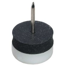 Pin Type Glide White Plastic with Black Rubber Layer Glide Ø 15 mm