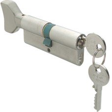Profile Cylinder Key One Side Thumbturn Other Side Brass Size (AxB): 30 x 30 mm differ only matt nickel plated